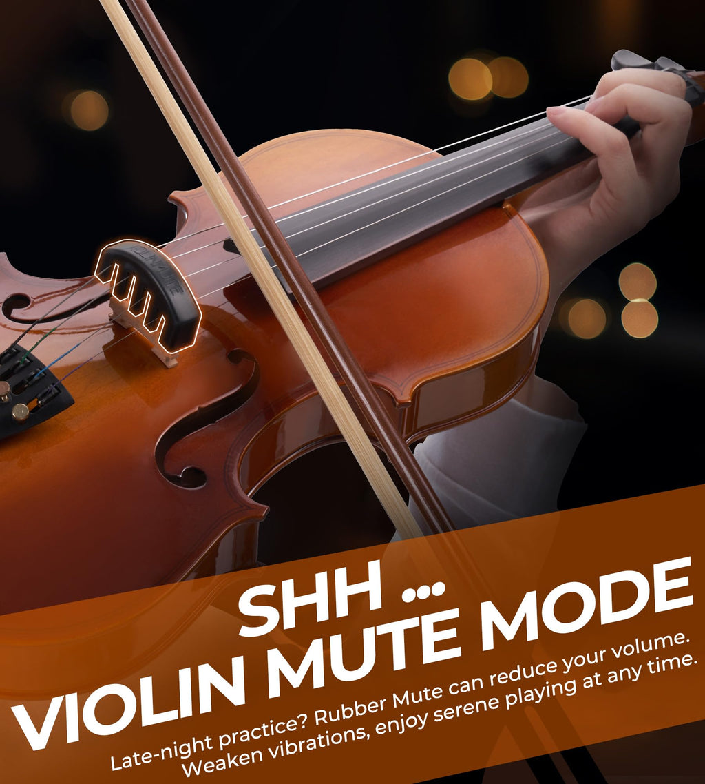 Vangoa Violin 4/4 Full Size Set, Handcrafted Entry Level Acoustic Violin Set with Lightweight Hard Case, Suitable for Beginners, Teens, 12+, Adults, Right Handed Players