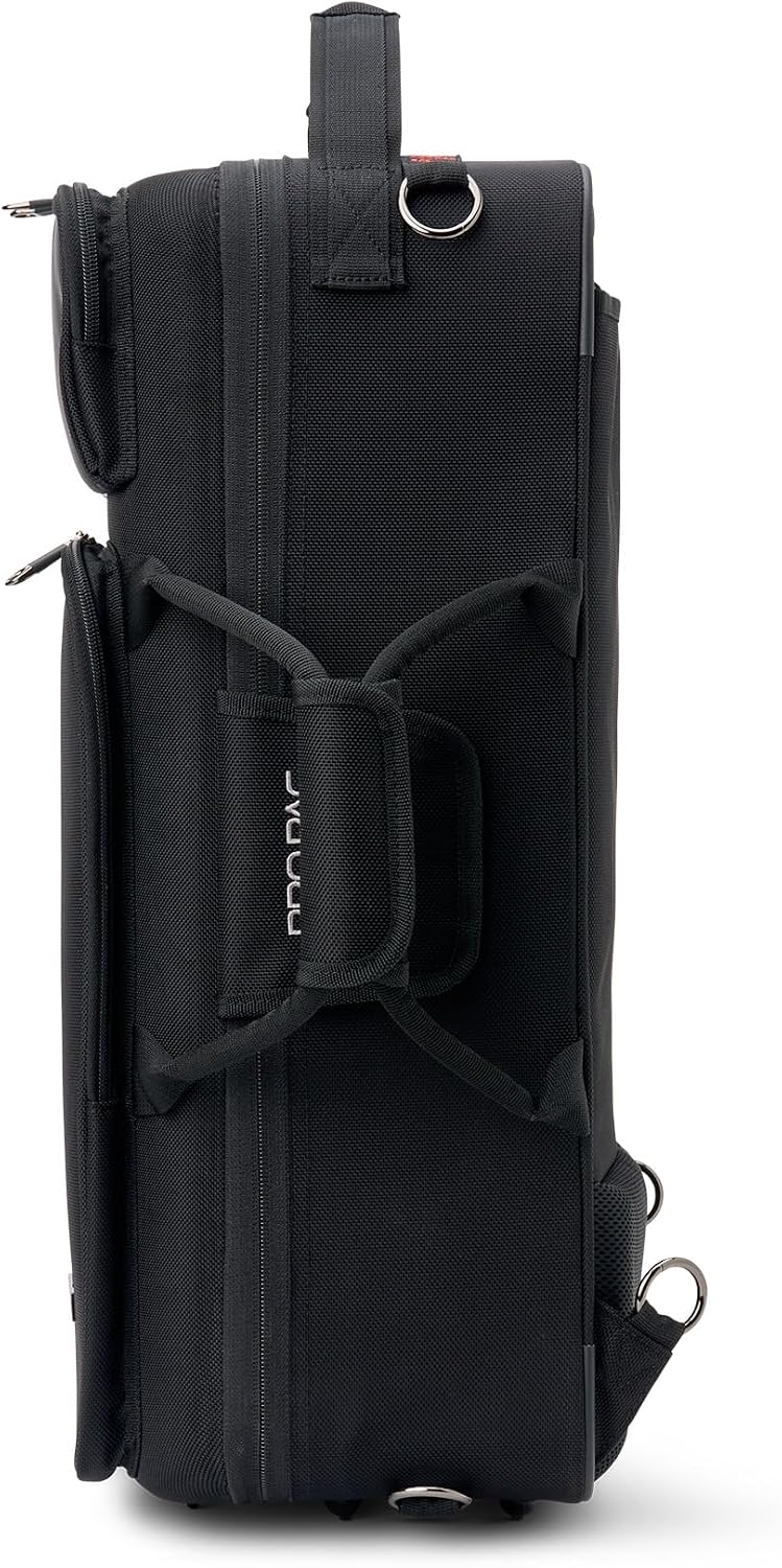 Protec Triple Trumpet Travel Ready PRO PAC Case with Tuckaway Backpack Straps, Black, Model PB327
