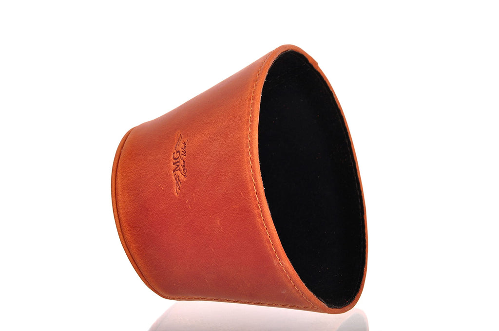 Trombone magnetic mute, lightweight leather mute for jazz and classical trombone players by MG Leather Work (Black)