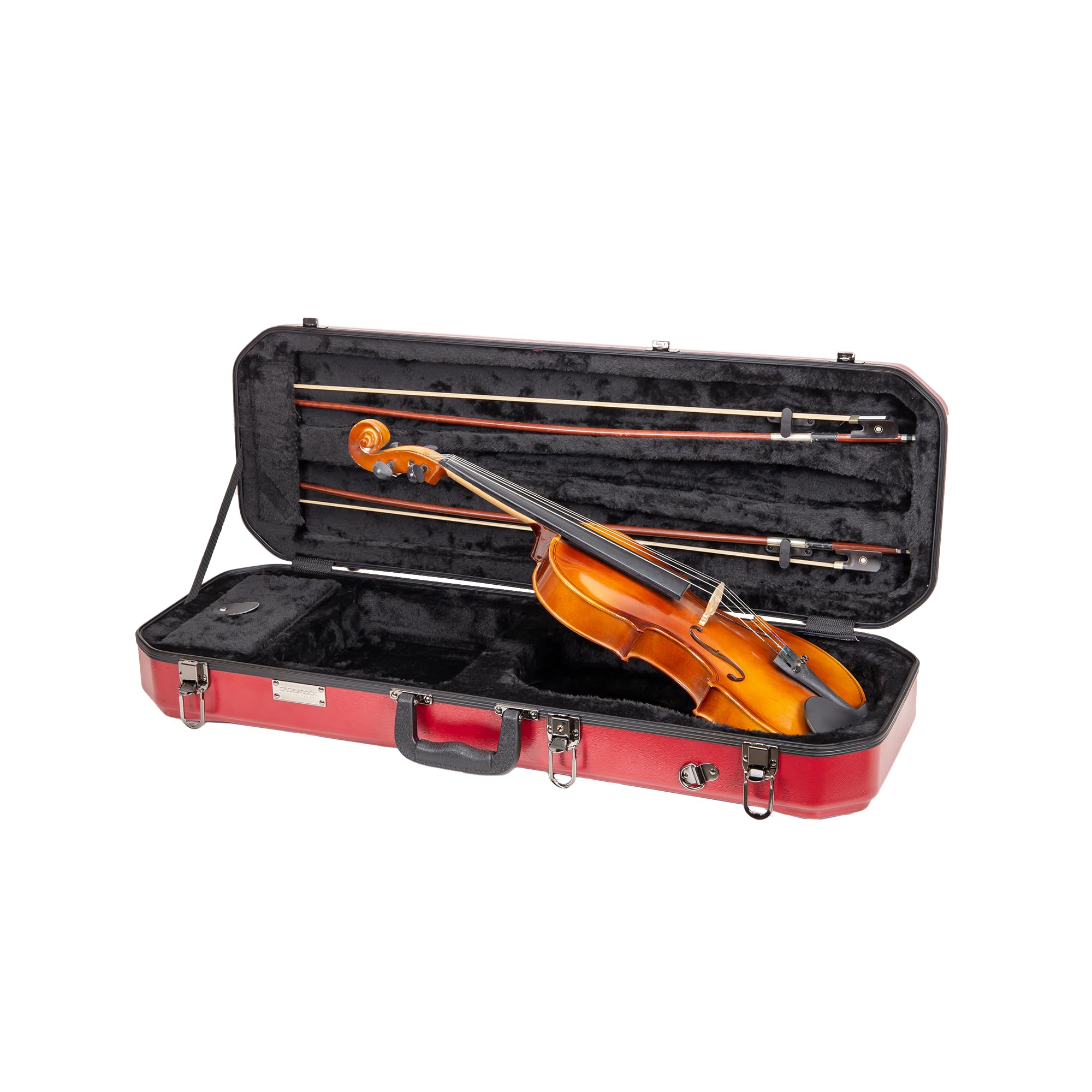 Crossrock 4/4 Violin Case with Carbon Pattern | Lightweight PC Shell, Plush Interior, Backpack Straps – Stylish & Protective for Daily Practice