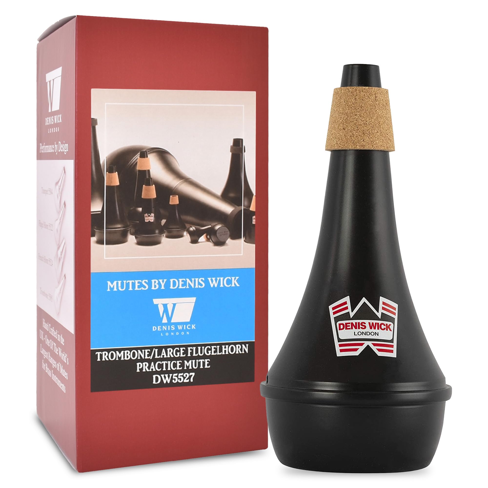 Denis Wick Trombone Straight Mute - Aluminum Mute for Trombone - Accessories for Brass Instruments - Low Tone Register - 3.9 x 6.3 x 1.6 inches