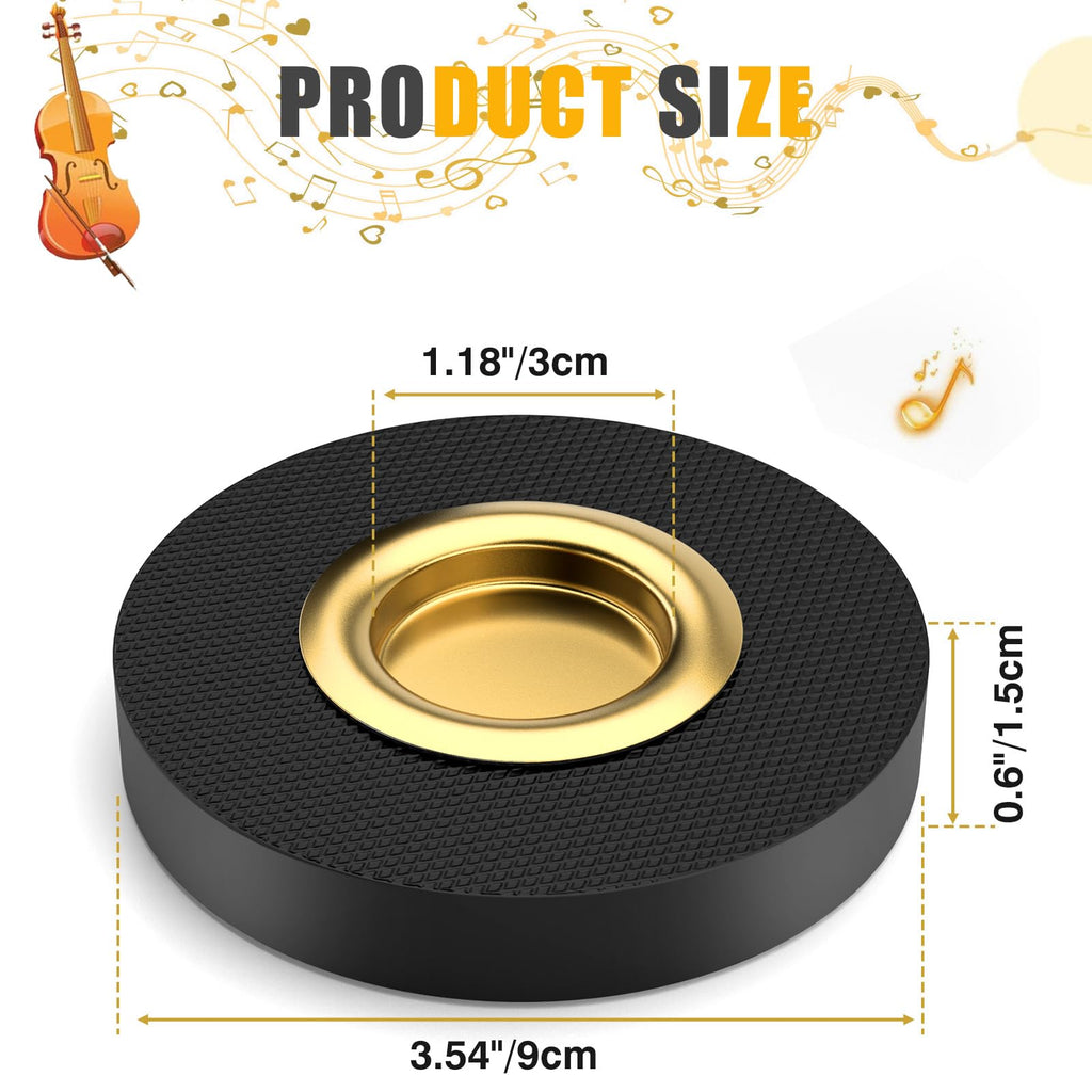 Facmogu Rock Stop for Cello, Cello Endpin Rest for Floor Protector String Instrument Accessory Christmas Gift, Rock Stop Endpin Stand Holder with Reinforced Brass Cup & Rubber Mat Anti-Slip Base