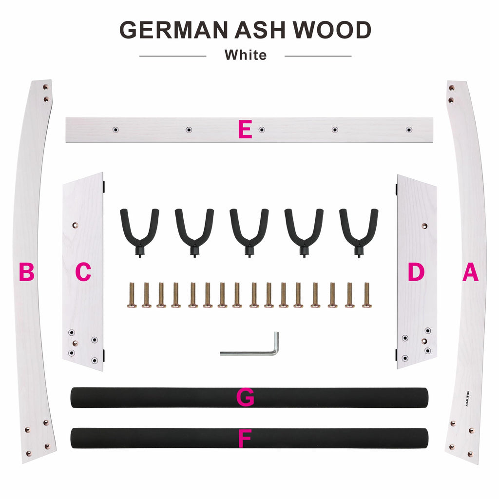 Nefelibata Guitar Stands 5 Wooden Guitar Rack Floor for Guitars and Cases, Electric, Acoustic, Bass Guitars, Cellos, German Ash