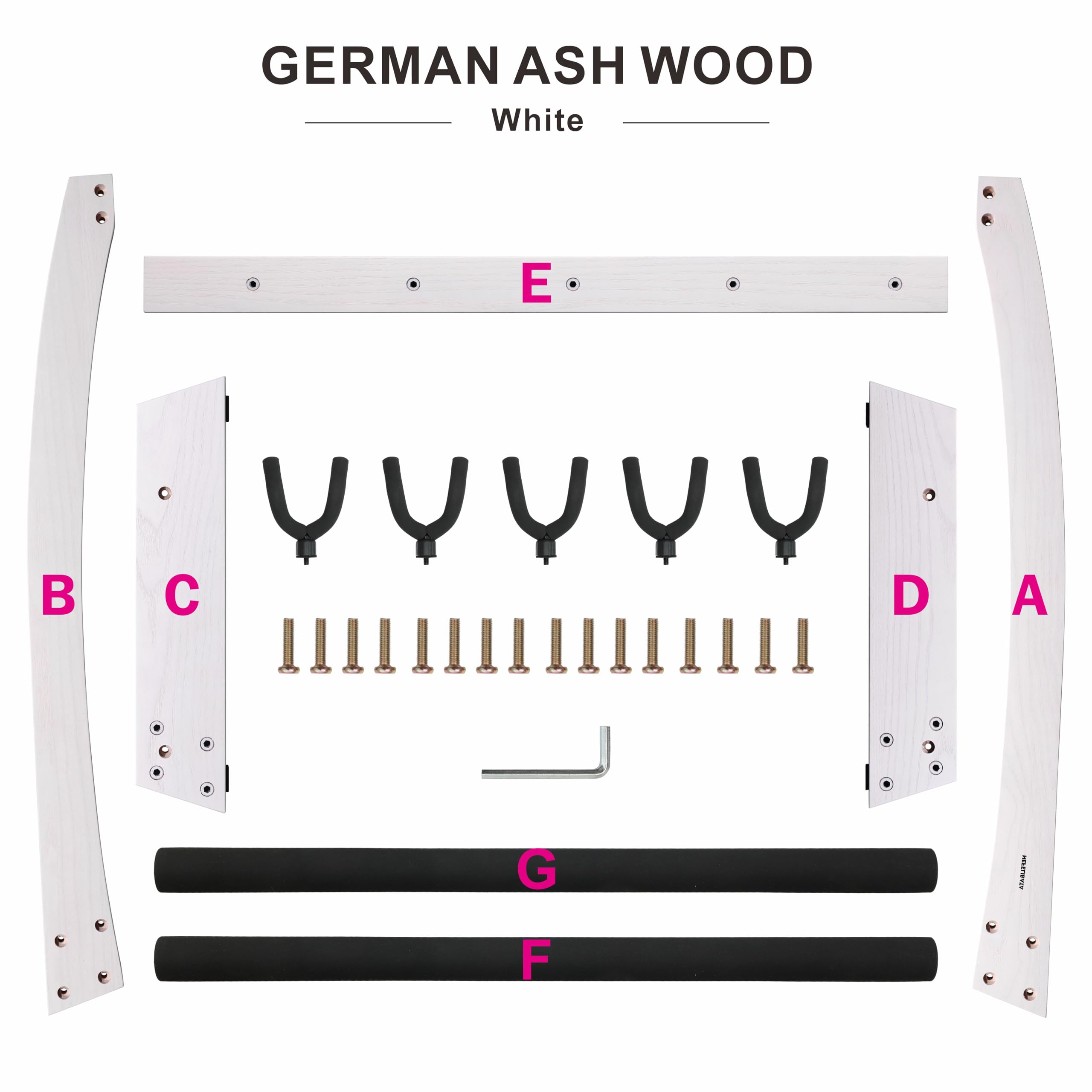 Nefelibata Guitar Stands 5 Wooden Guitar Rack Floor for Guitars and Cases, Electric, Acoustic, Bass Guitars, Cellos, German Ash