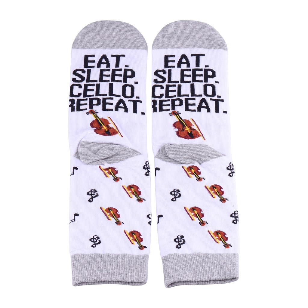 PXTIDY 2 Pairs Cello Inspire Socks Cellos Lover Gift Cellist Gift Celloo Player Musician Socks