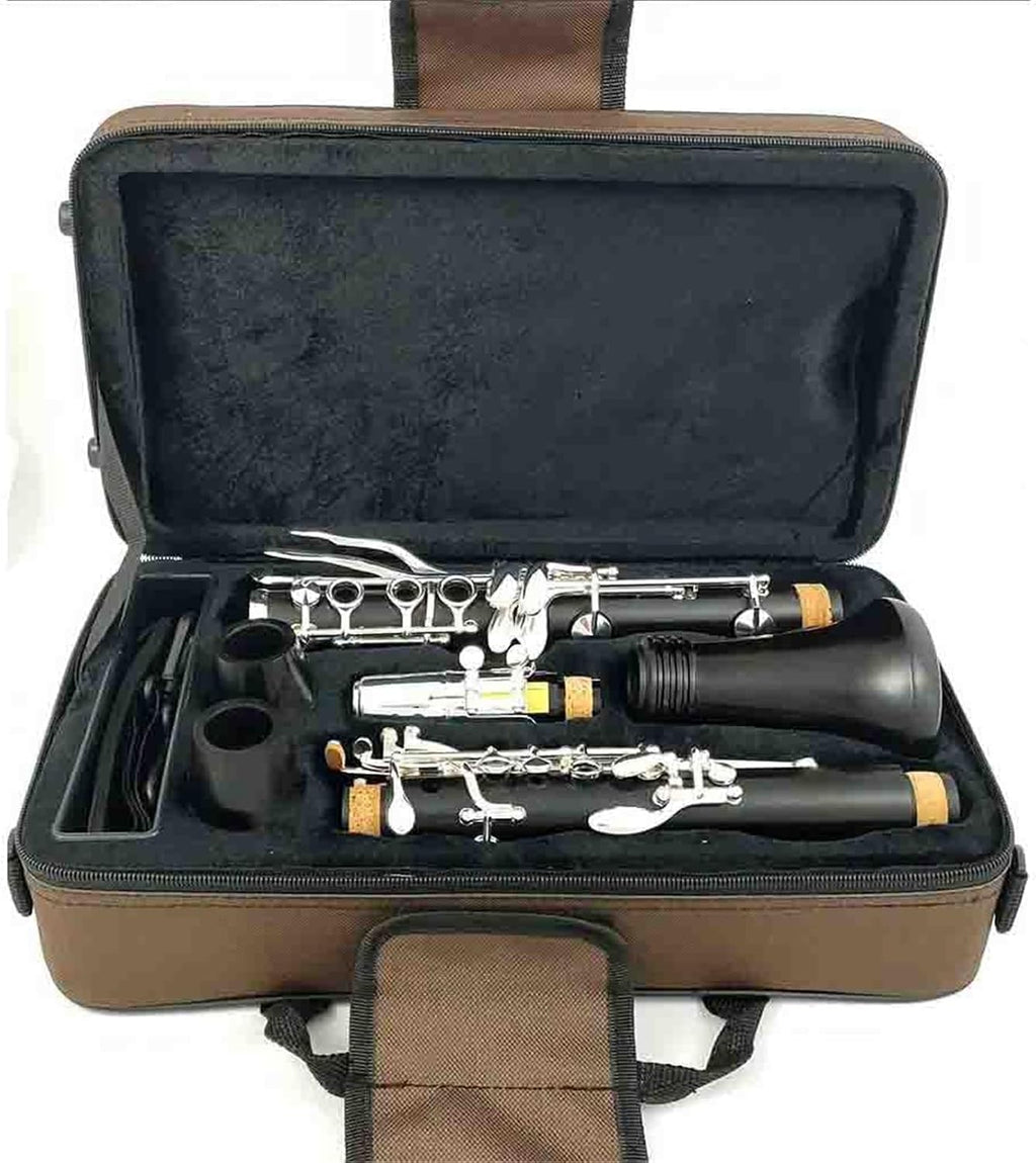 Clarinet Bb Wood Silver Plated 18 Keys Ebony Clarinet Instrument