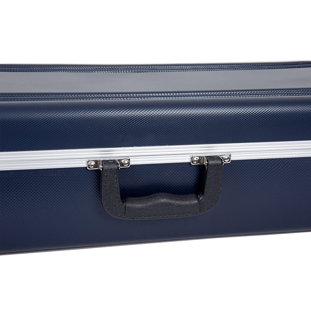 Crossrock ABS Trumpet Case for Bb Horn | Textured Blue Finish with Velvet Interior, Security Lock, Metal Feet & Detachable Strap (CRA862TRBL)