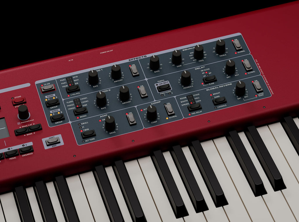 Nord Stage 4 88-Key Digital Piano Bundle with Adjustable Stand, Bench, Sustain Pedal, Headphones, Instrument Cable, and Austin Bazaar Polishing Cloth