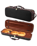 VEVOR 4/4 Full Size Violin Case, Built-in Hygrometer, Lightweight Portable Travel Carrying Bag, with Plush Lining, Dual Shoulder Straps, Anti-Scratch, Professional Triangular Shape, for Violin, Black