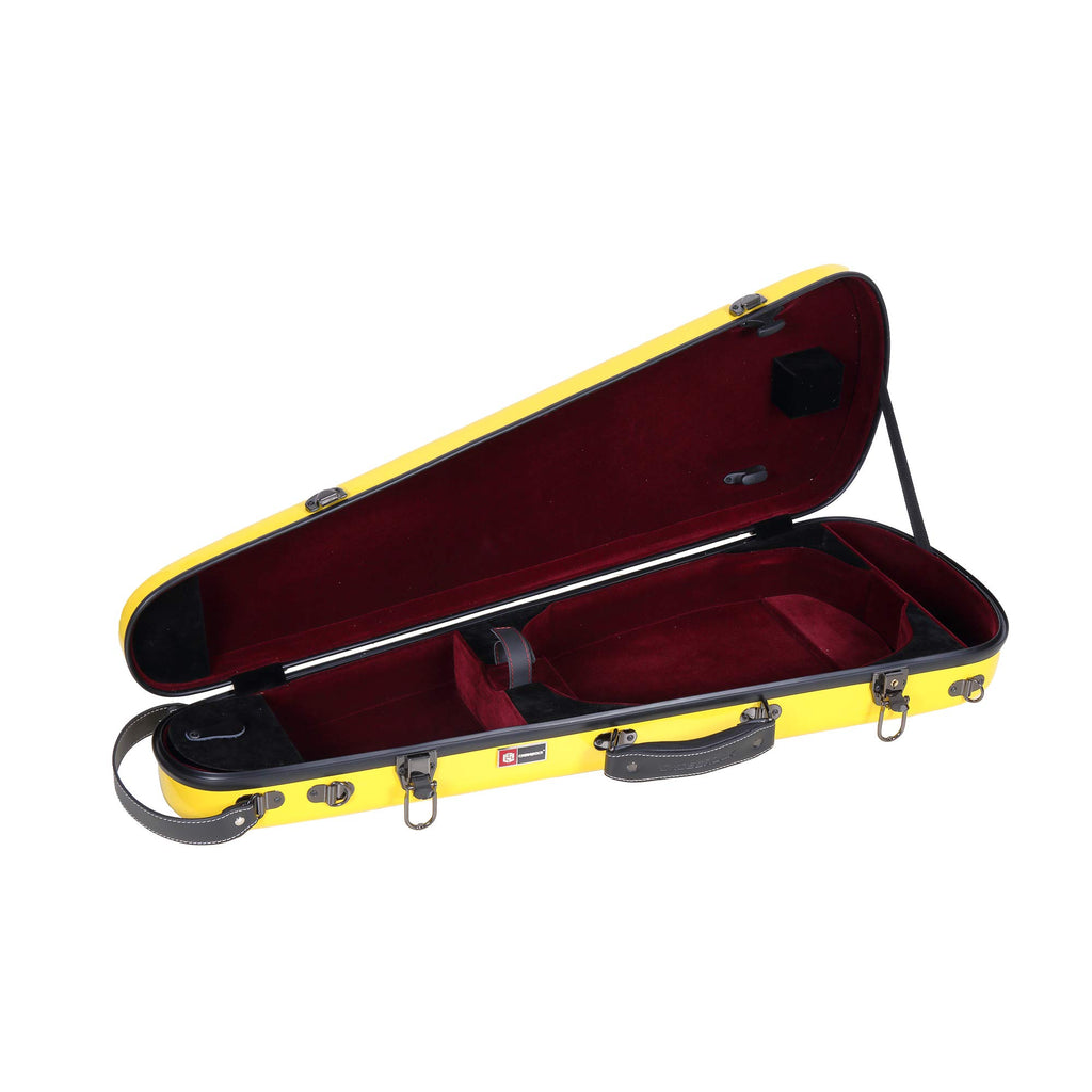 Crossrock Fiberglass Violin Case for 4/4 Full Size – Glossy Mint Blue Contoured Shell, Velvet Suspension Interior, Backpack Straps – Lightweight & Stylish (CRF1020VMB)