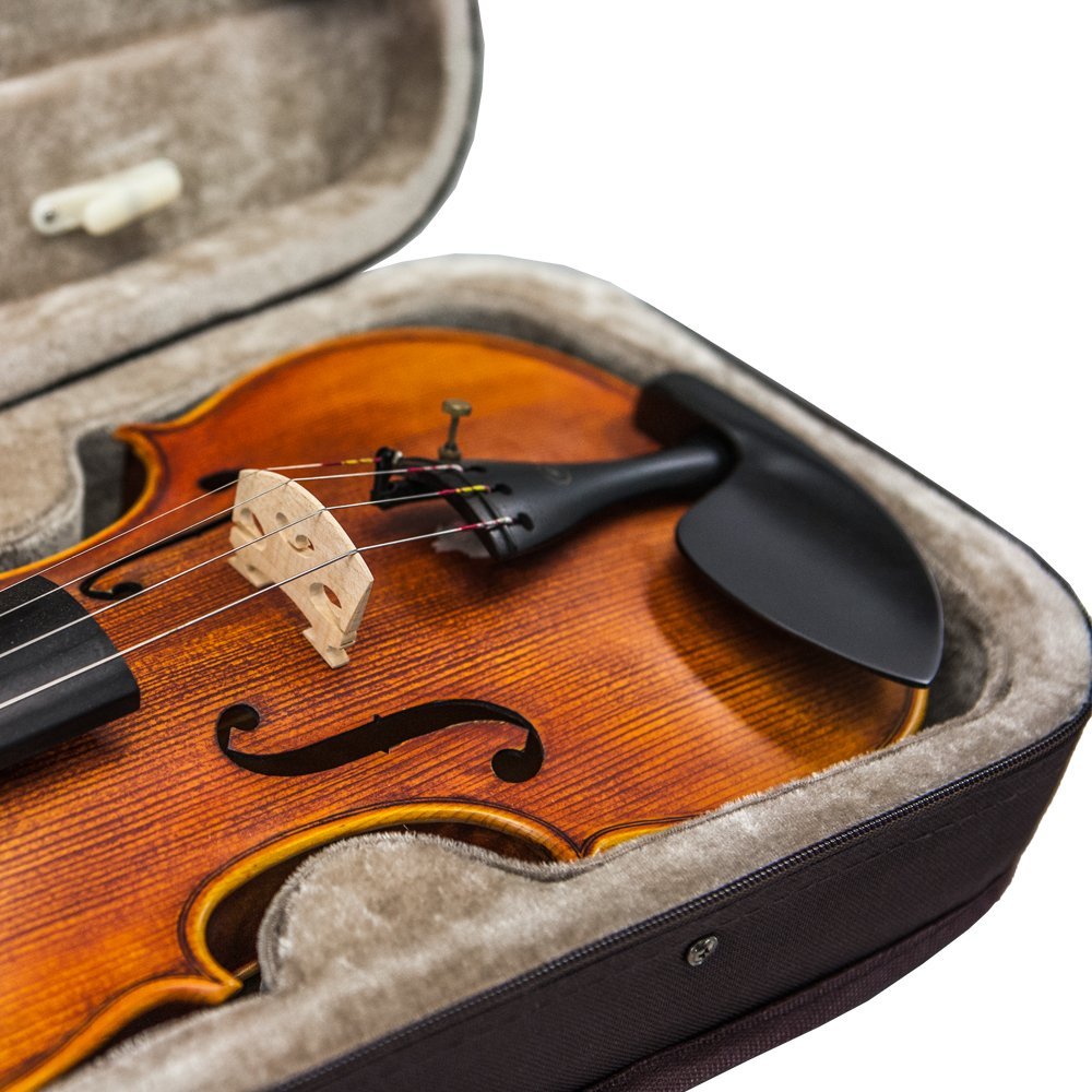SKY Violin Triangle Case Lightweight 3/4 Size Black Color