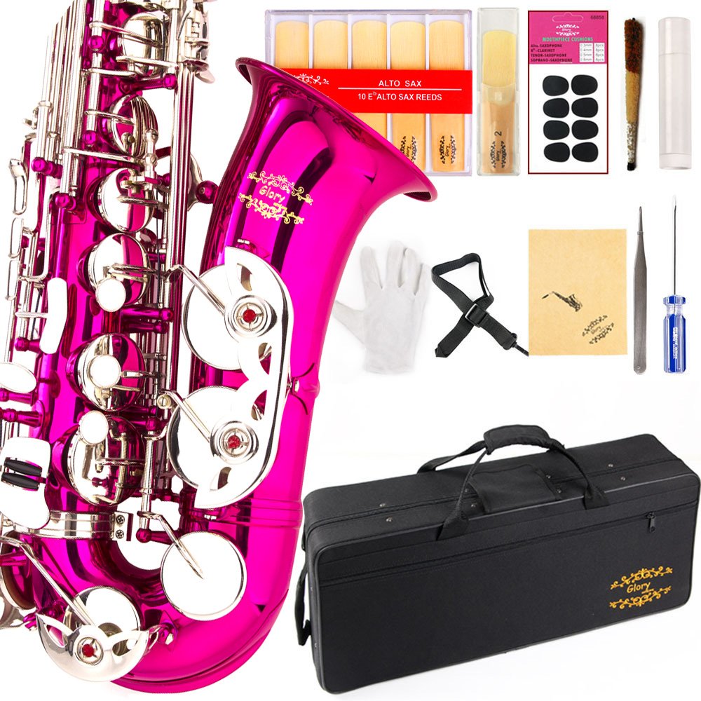 Glory Black Laquer E Flat Alto Saxophone with 11reeds,8 Pads cushions,case,carekit