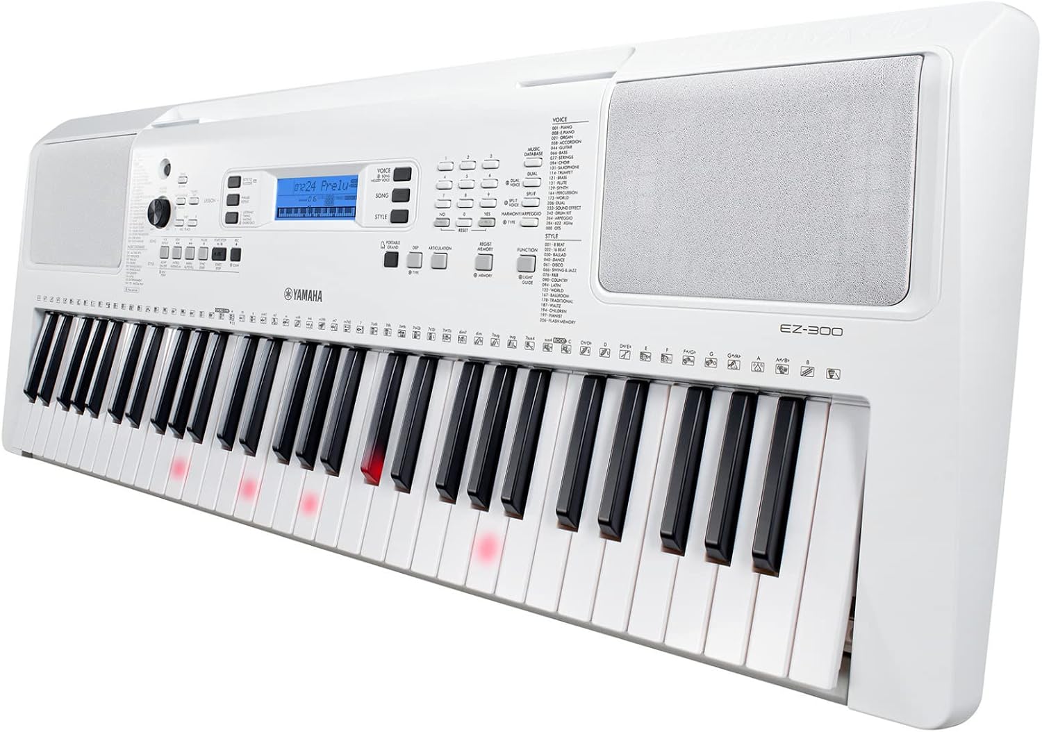 Yamaha EZ300 61-Key Portable Keyboard with Lighted Keys (Power Adapter sold separately)