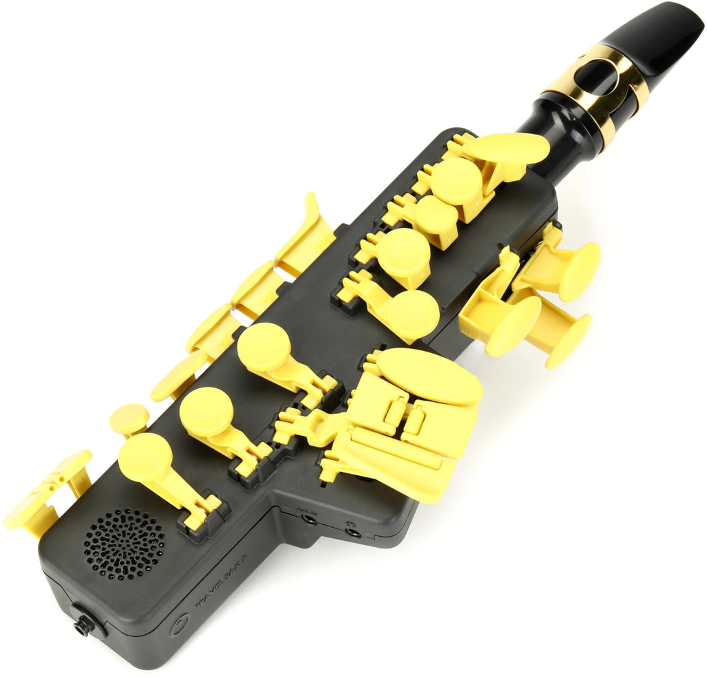 Travel Sax 2 (Black) – Compact Digital Saxophone for Silent Practice Anywhere | Lightweight Electronic Sax with Real Alto Mouthpiece, Built-in Speaker, Bluetooth MIDI/Audio, USB-C, 70+ Internal
