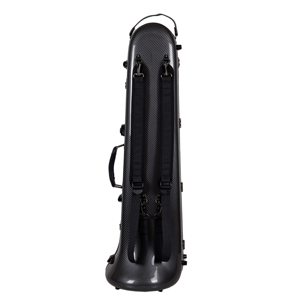 Crossrock Composite Carbon Fiber Hard-shell case for F-Trigger or Straight Trombone with TSA lock-Black(CRF3000TBBK)