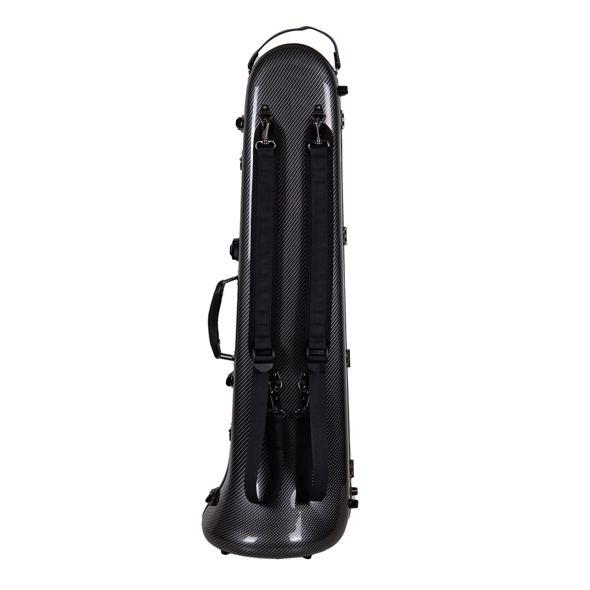 Crossrock Composite Carbon Fiber Hard-shell case for F-Trigger or Straight Trombone with TSA lock-Black(CRF3000TBBK)