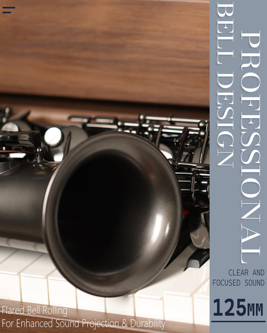 AKLOT Handcrafted E-Flat Alto Saxophone: Matte Silver Brass Body with Warm, Rich Tone, Secure Air Seal, Smooth 23-Key System, Includes Reeds, Premium Leather Case and Saxophone Cleaning Kit (CH-FM)