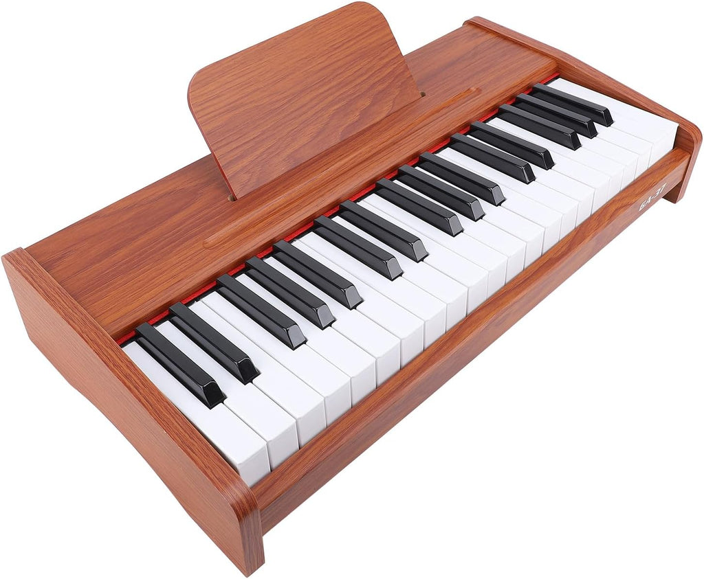 Alomejor 37 Key Piano Keyboard, Electronic Organ Music Toy for Kids with Imitation Wood Grain Design, Stable Construction and Standard Size Keys, 3 Full Octaves for Educational Instrument