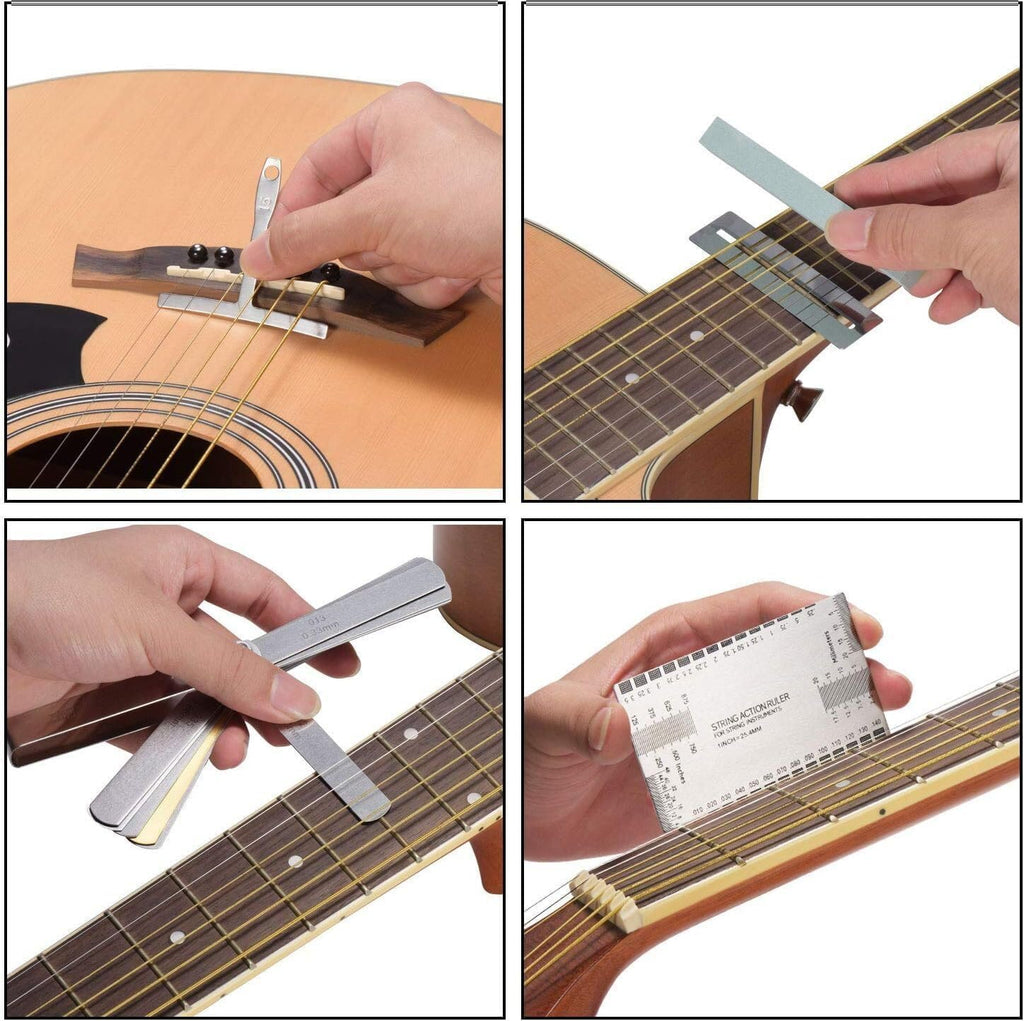 Understring Radius Gauge Straight Edge For Guitar Bass DIY Luthier Tools Kit