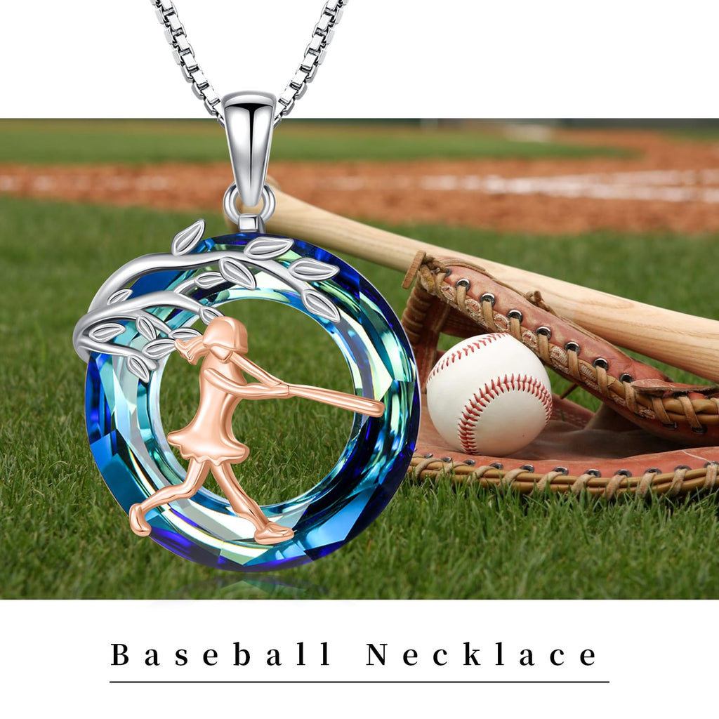 Sport/Music Necklace for Women 925 Sterling Silver Crystal Pendant Tree of Life Jewelry Gifts for Sport Players