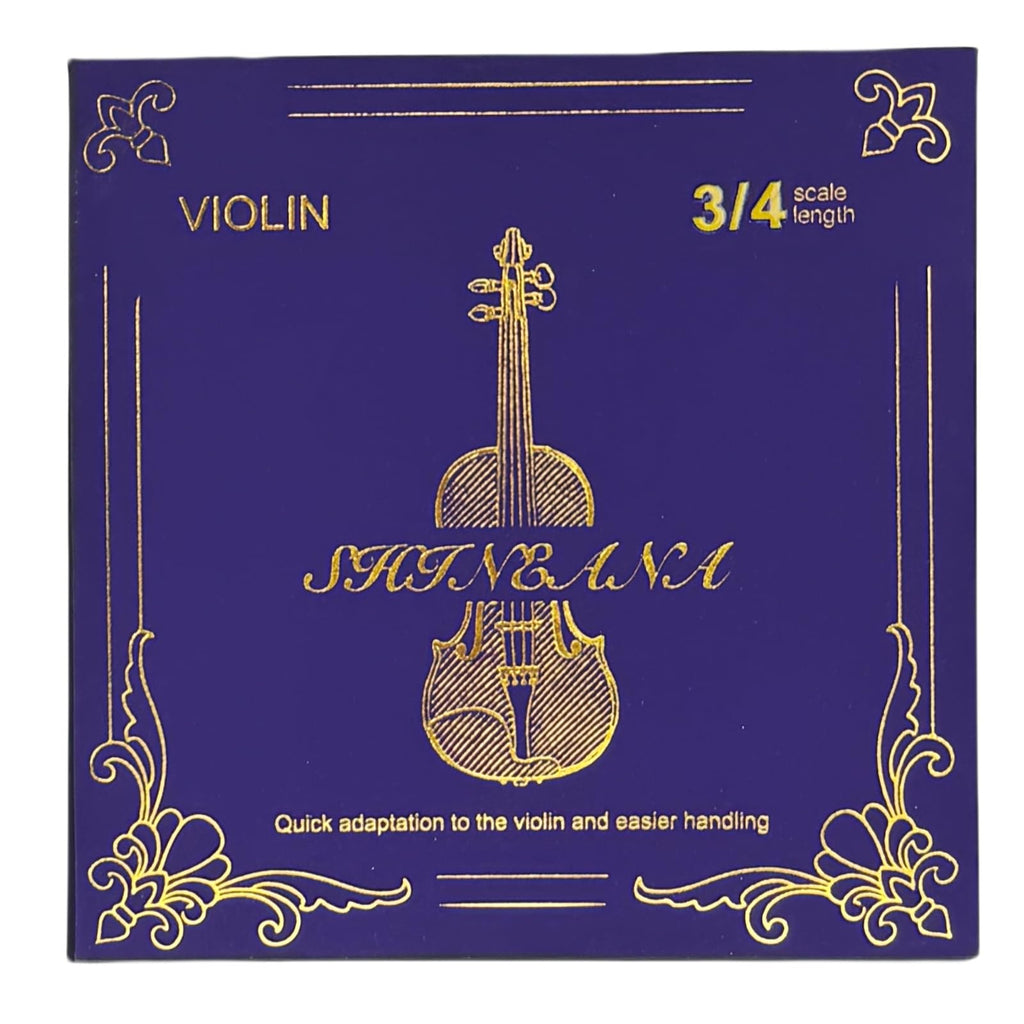 Violin Strings 4/4 Full Set, 4/4 Violin Strings Replacement,Long-Lasting Durability & Rich Tone - Handcrafted with Premium Materials- For All Levels (3/4 Scale)