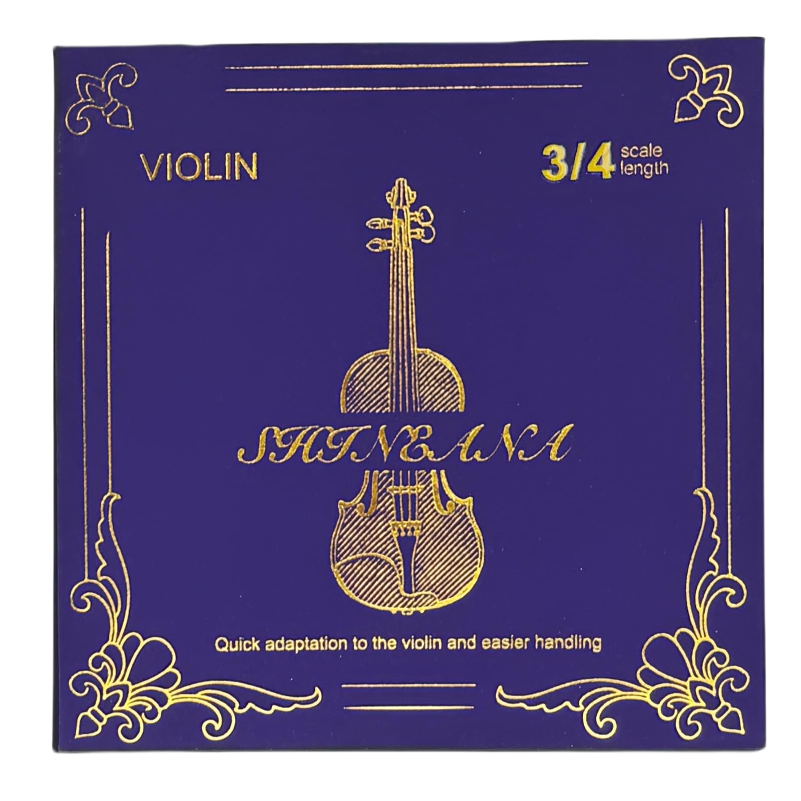 Violin Strings 4/4 Full Set, 4/4 Violin Strings Replacement,Long-Lasting Durability & Rich Tone - Handcrafted with Premium Materials- For All Levels (3/4 Scale)