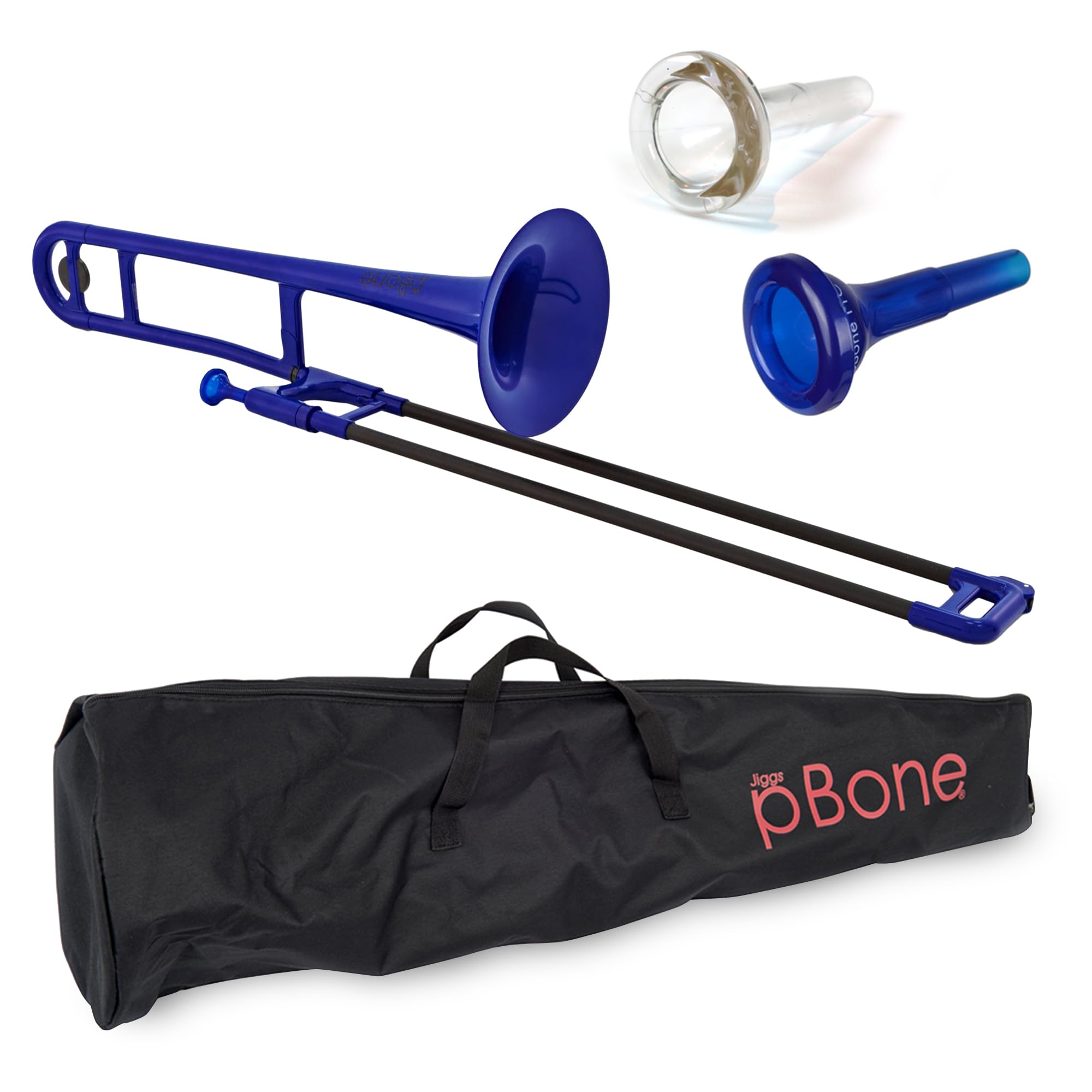 pBone Bb Plastic Trombone - Lightweight pInstruments Design with Ergonomic Grip - Includes Mouthpieces & Carrying Bag - Authentic Bb Sound for Students & Beginners - Durable ABS - Purple