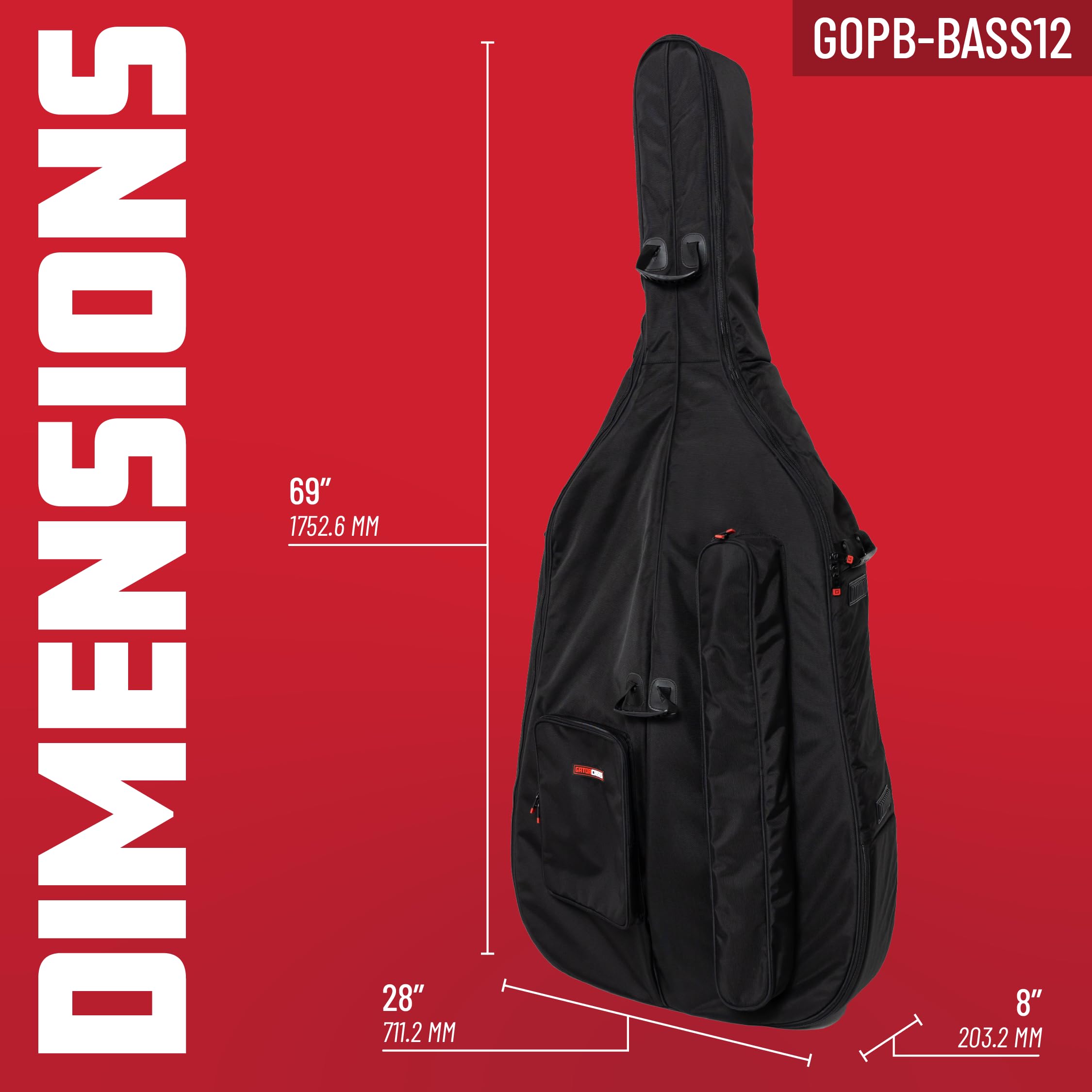 Gator Cases Pro Band and Orchestra Travel Bag for 4/4 Cello; (GOPB-CELLO44)