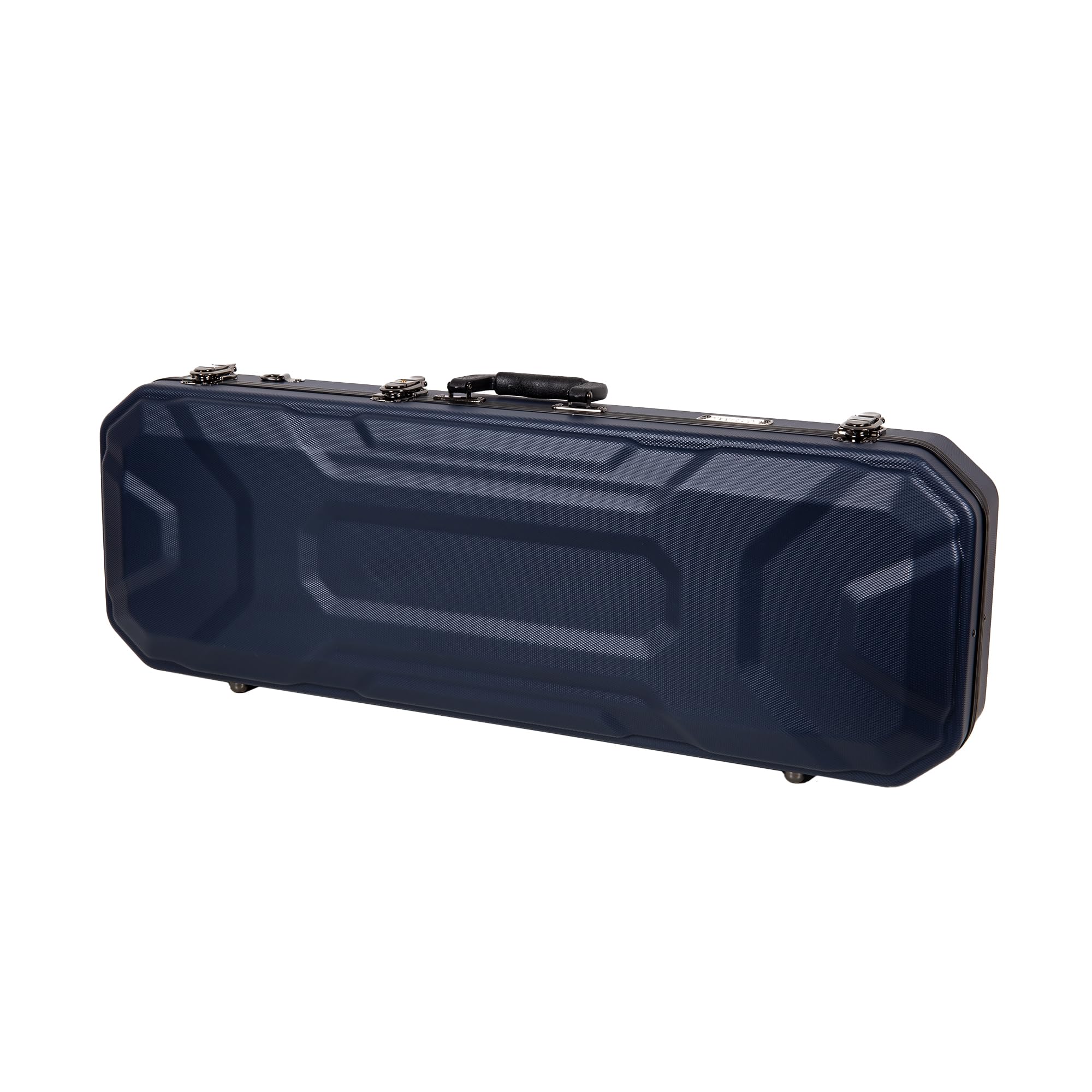 Crossrock Shaped Violin Case for 4/4 Full-Size Violin | Interior Accessory Compartment, 2 Bow Holders, Security Lock, Detachable Shoulder Straps - Black (CRA880VFBK)