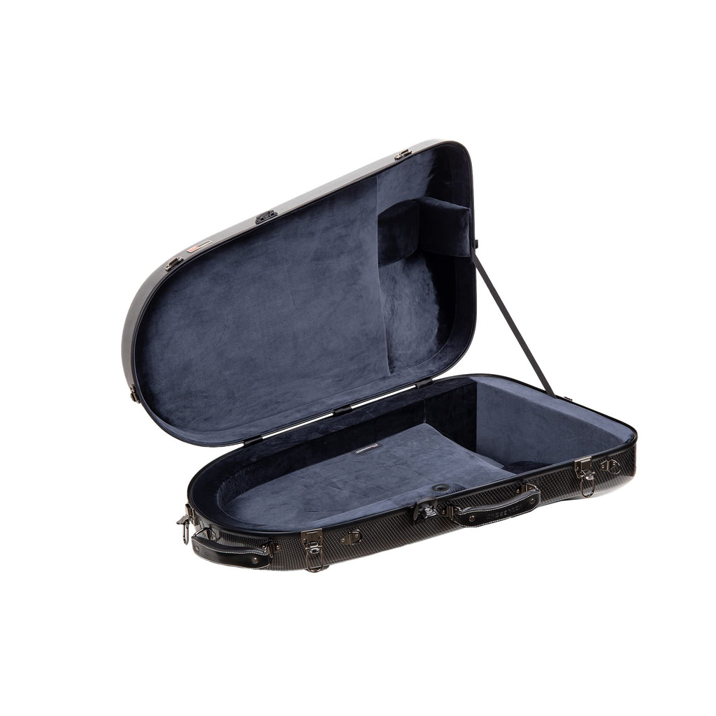 Crossrock Composite Carbon Fiber Hard-shell case for F-Trigger or Straight Trombone with TSA lock-Black(CRF3000TBBK)