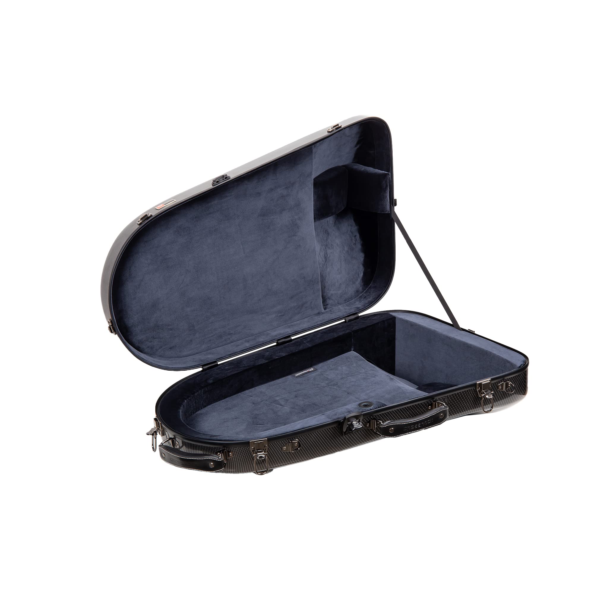 Crossrock Composite Carbon Fiber Hard-shell case for F-Trigger or Straight Trombone with TSA lock-Black(CRF3000TBBK)