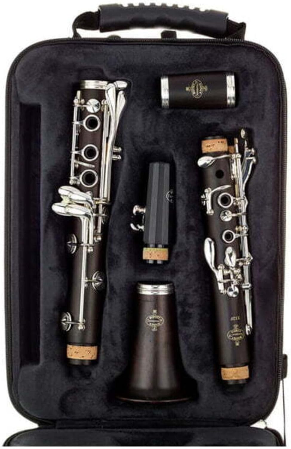 Clarinet E12f Grenadilla Silver Bb Sibemol, Professional Instrument, Rich Tone, Durable Keys, appropriate for Advanced Players