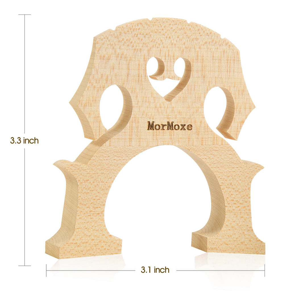 Cello Bridge 4/4 Size - Hand-Carved Maple, Direct Fit, Fully Adjusted - Expertly Handcrafted & Polished for Perfect Fit - Easy Installation - Replacement Accessory for Cello Parts
