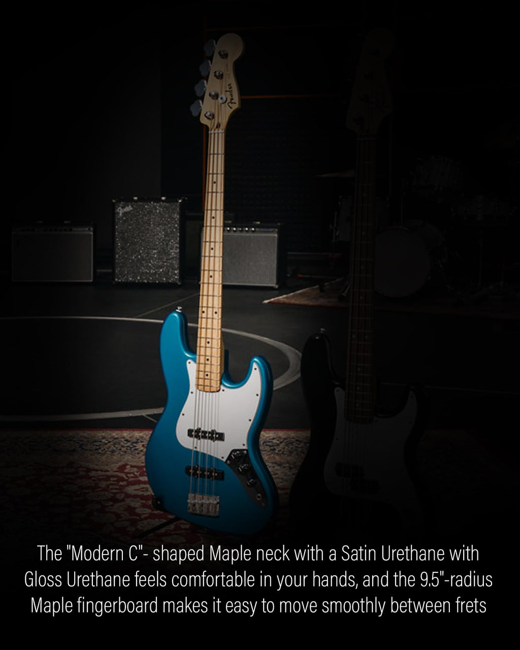 Fender Standard Jazz Bass - Olympic White Bundle with Strap, Guitar Cleaning Kit and Austin Bazaar Instructional Video