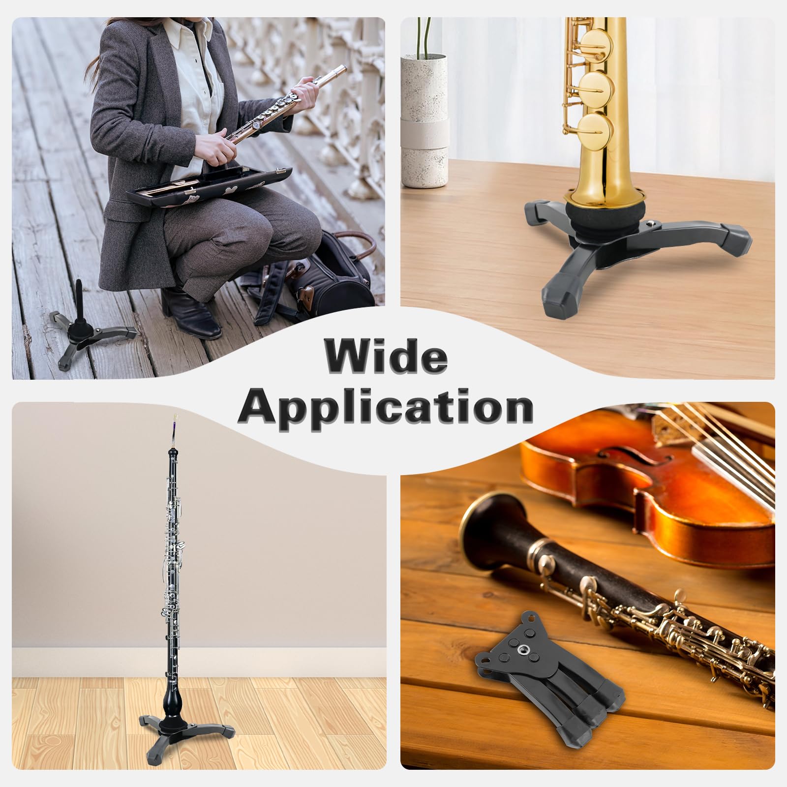 EASTROCK Alto&Tenor Saxophone Wall Stand Saxophone Wall Mount Saxophone Holder Rack (Saxophone Wall Stand), Black