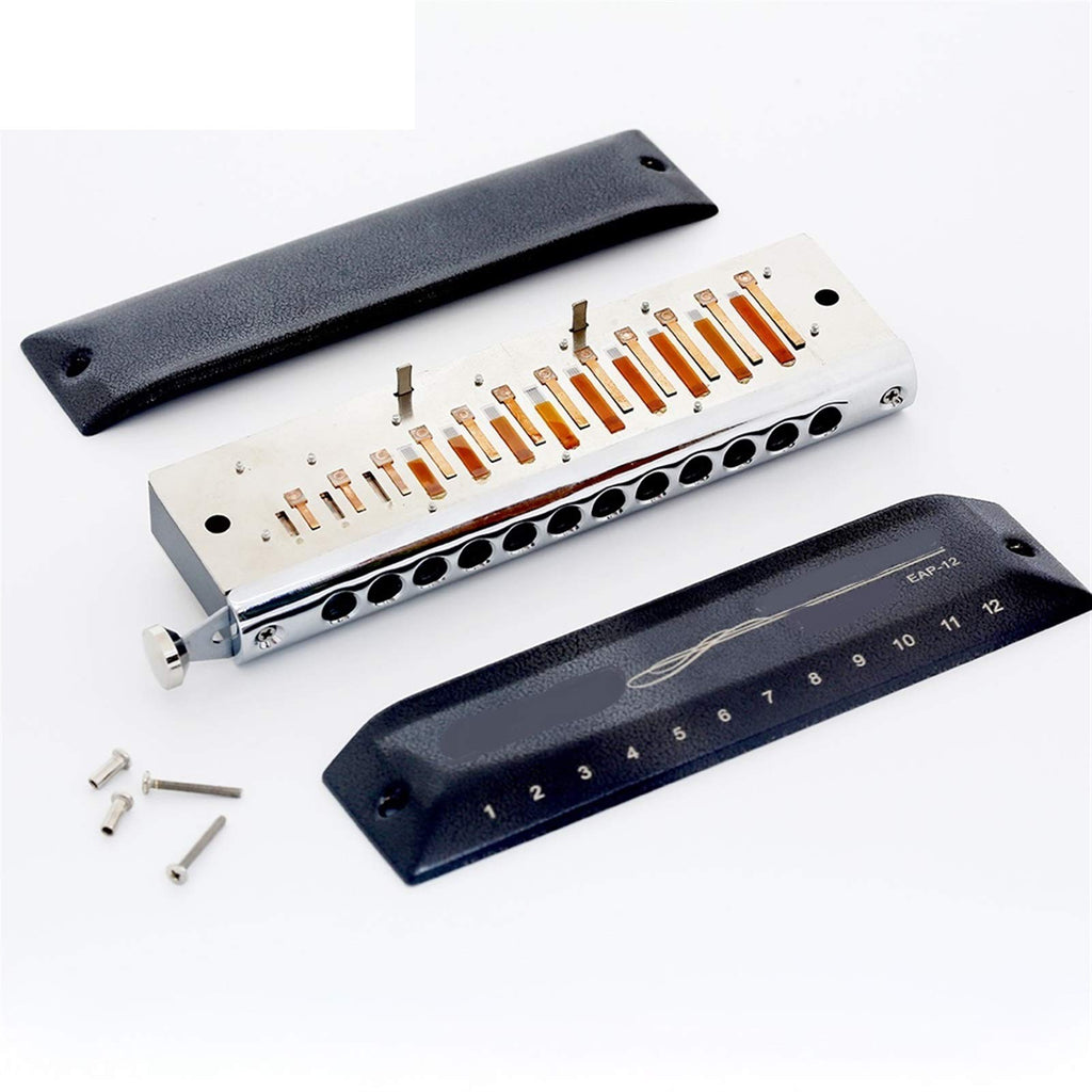 Chromatic Harmonica 12 Holes 48 Tone Mouth Organ Harp Instrumentos Key C D A B G Musical Instruments (Color : Key Bb)