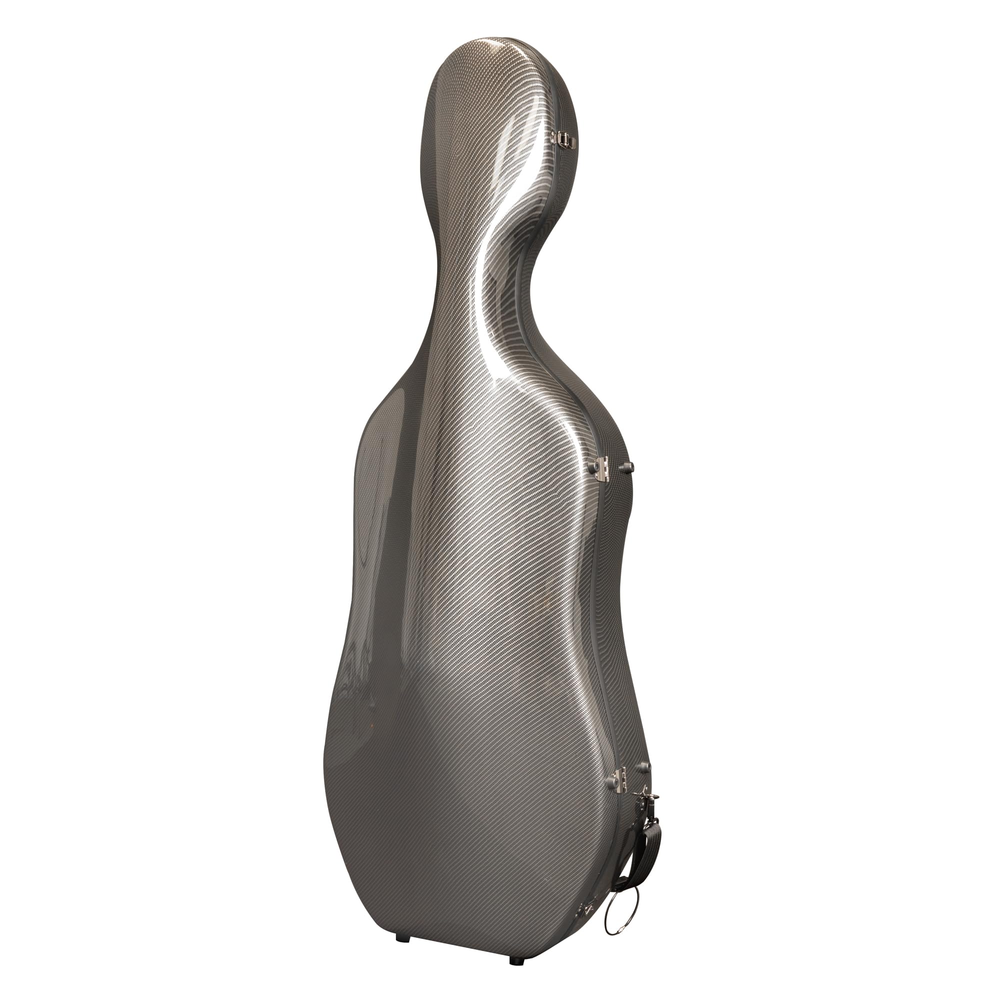 MI&VI CC-8002M Ultra Light Hard Cello Case 4/4 (Full Size) with Adjustable Straps | Carbon Fiber Composite | Montagnana Wide Body Case for 4/4 Sized Cellos