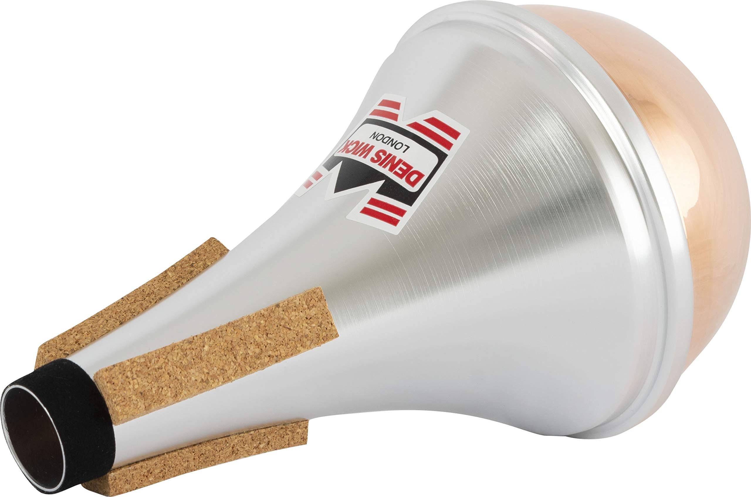 Denis Wick Straight Mute for Trumpet or Cornet, 5504 - Hand-Spun Aluminum Mute with Natural Cork - Brilliant Tone, Reliable Intonation & Tight-Bell Fit for Performance - 6.1 x 3.4 x 3.4 In, 2.26 oz