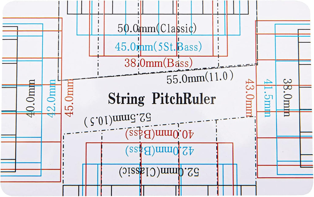 3Pcs Yootones String Action Ruler Gauge Measuring Tool Compatible with Electric Acoustic Guitar Bass