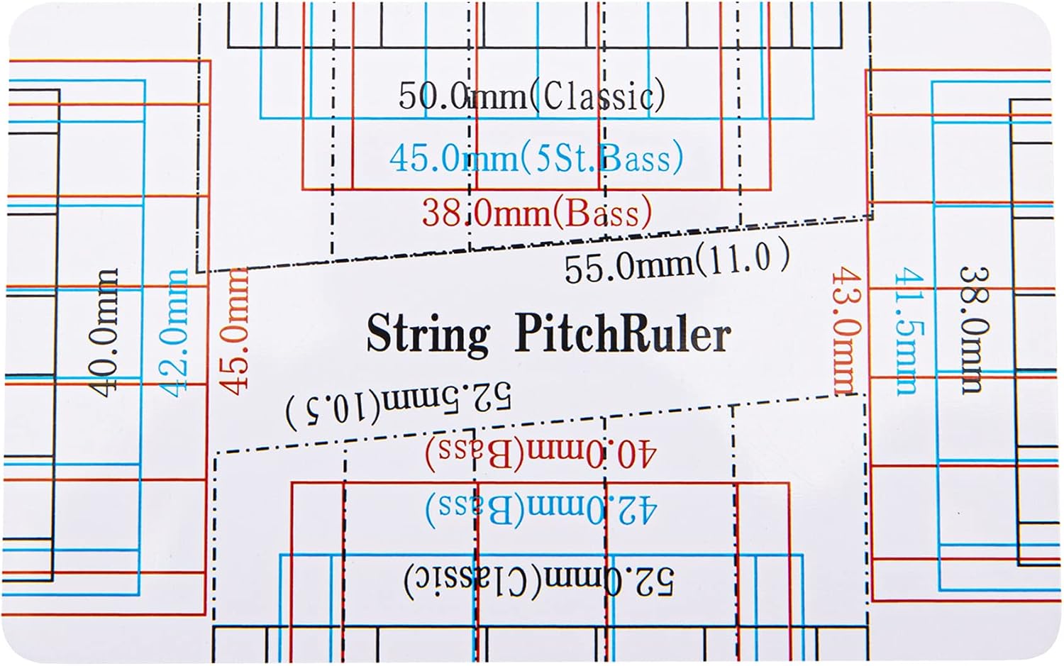 3Pcs Yootones String Action Ruler Gauge Measuring Tool Compatible with Electric Acoustic Guitar Bass