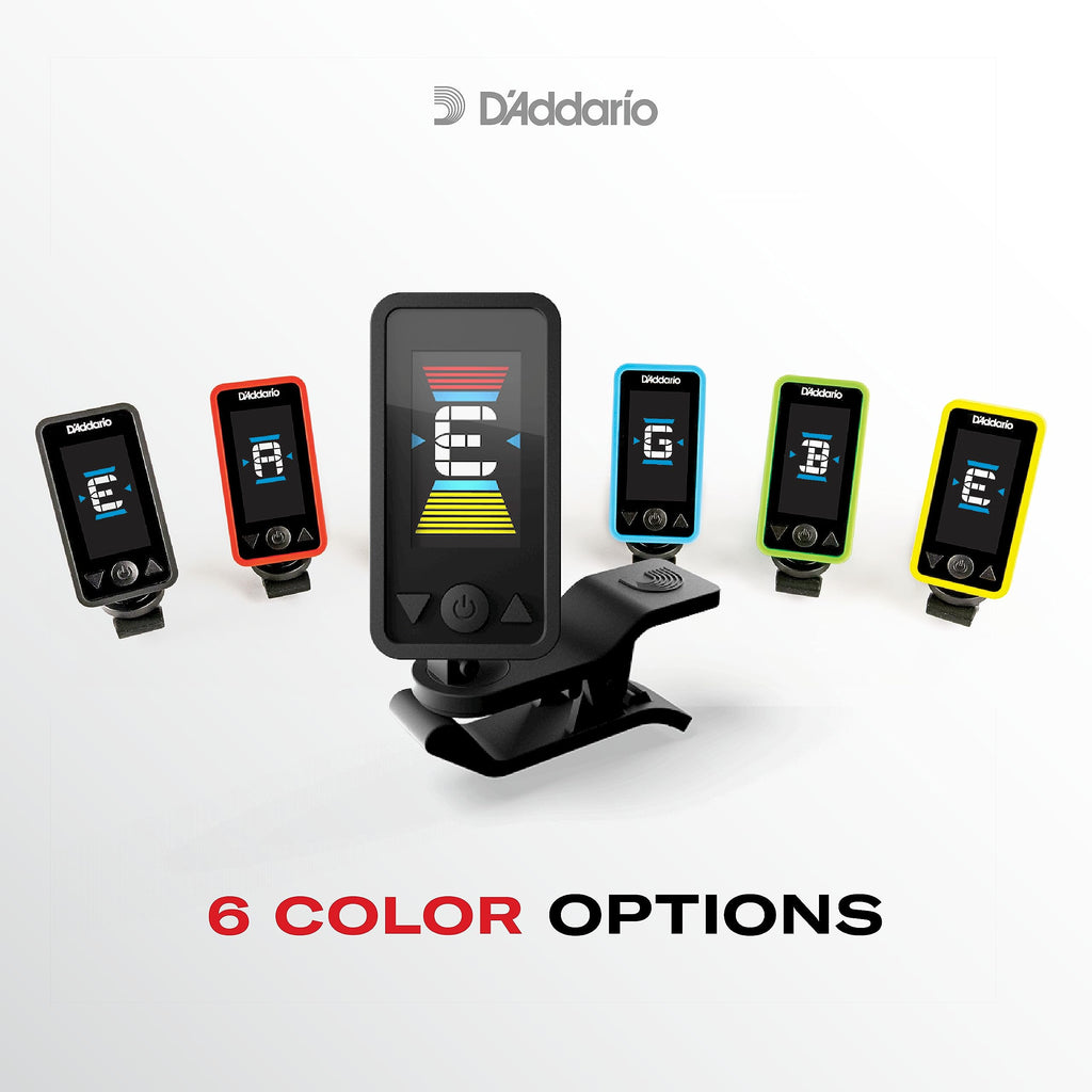 D'Addario Cello & Bass Tuner - Eclipse Headstock Clip On Tuner for Cello or Bass - Full Color, Vertical Display with Swivel - Quick & Accurate Tuning