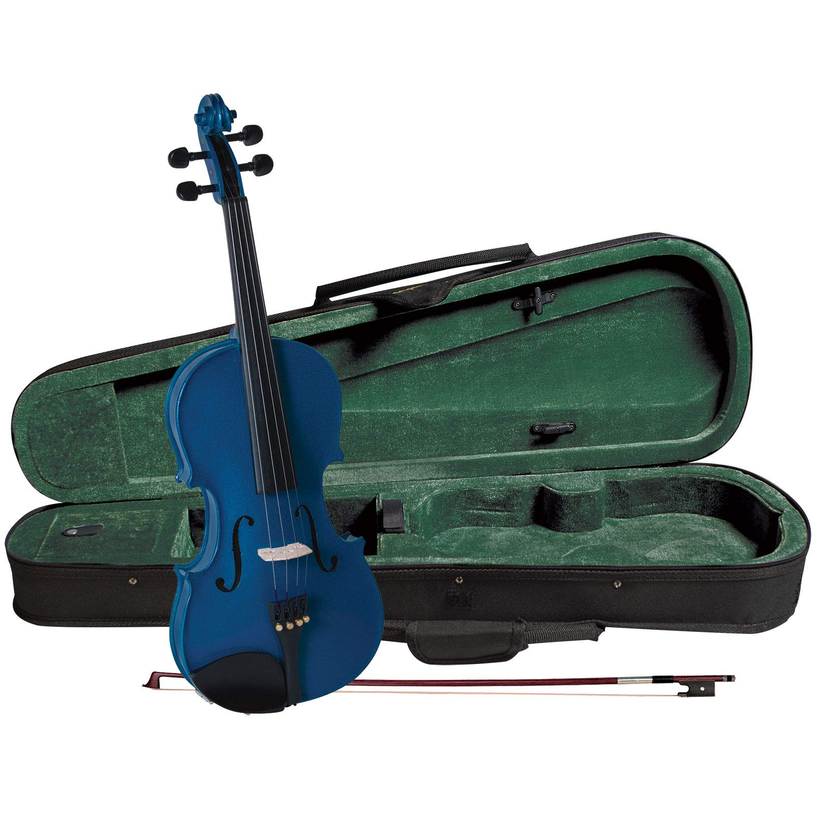 Cremona SV-75 Premier Novice Violin Outfit – 1/8 Size – Hand-Carved Spruce & Maple, Prelude Strings, Fine Tuners, Kaufman-Style Chinrest, Right-Handed