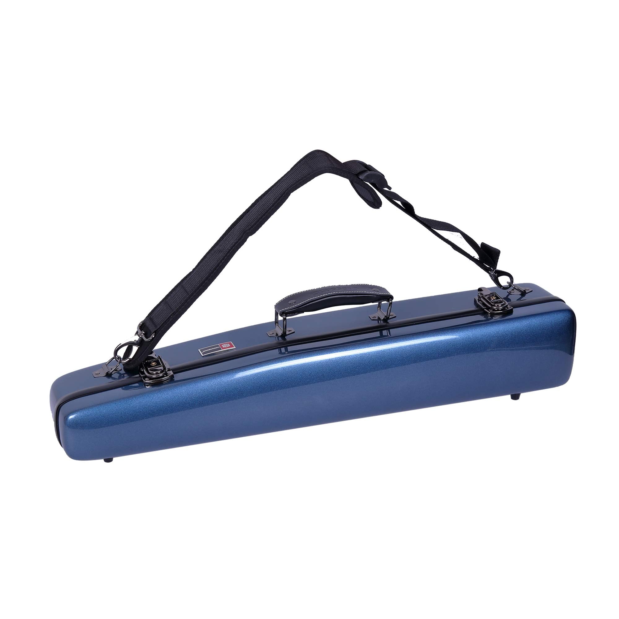 Crossrock Fiberglass Straight Soprano Saxophone Case | Wine Red Gloss Finish, Padded Interior, Backpack Straps – Lightweight Hardshell for Travel & Protection (CRF1000SSRD)