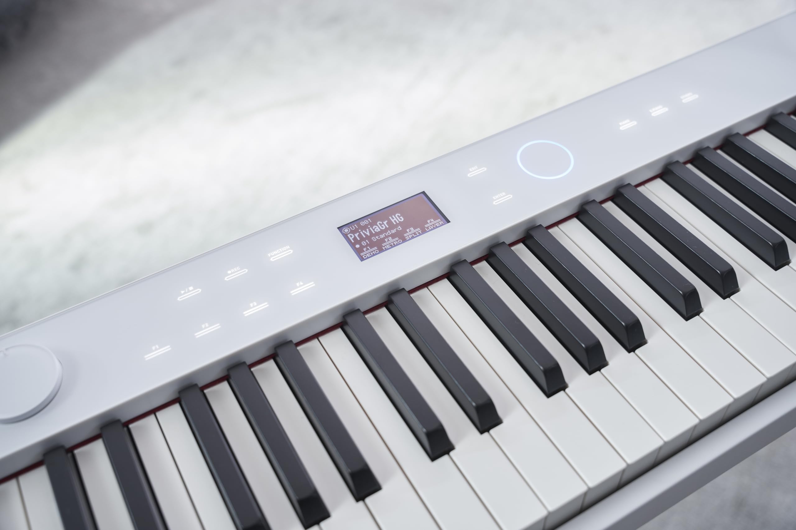 Casio Privia PX-S7000 Portable Digital Piano w/88 Hybrid Weighted Keys, 400 Tones, Touch Sensor Controls, Stand w/ 3 Pedals, Bluetooth, USB, AC Adapter, 32W Speakers, Harmonious Mustard (PX-S7000HM)