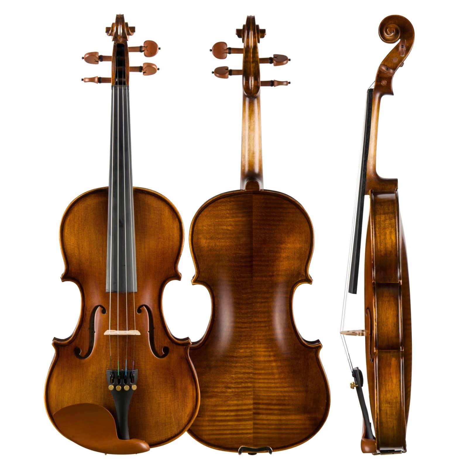 CHRISTINA V04 Violin Instrument Adult Full Size Violin Kit Acoustic Violins for Kids Beginners Student (matte 4/4)