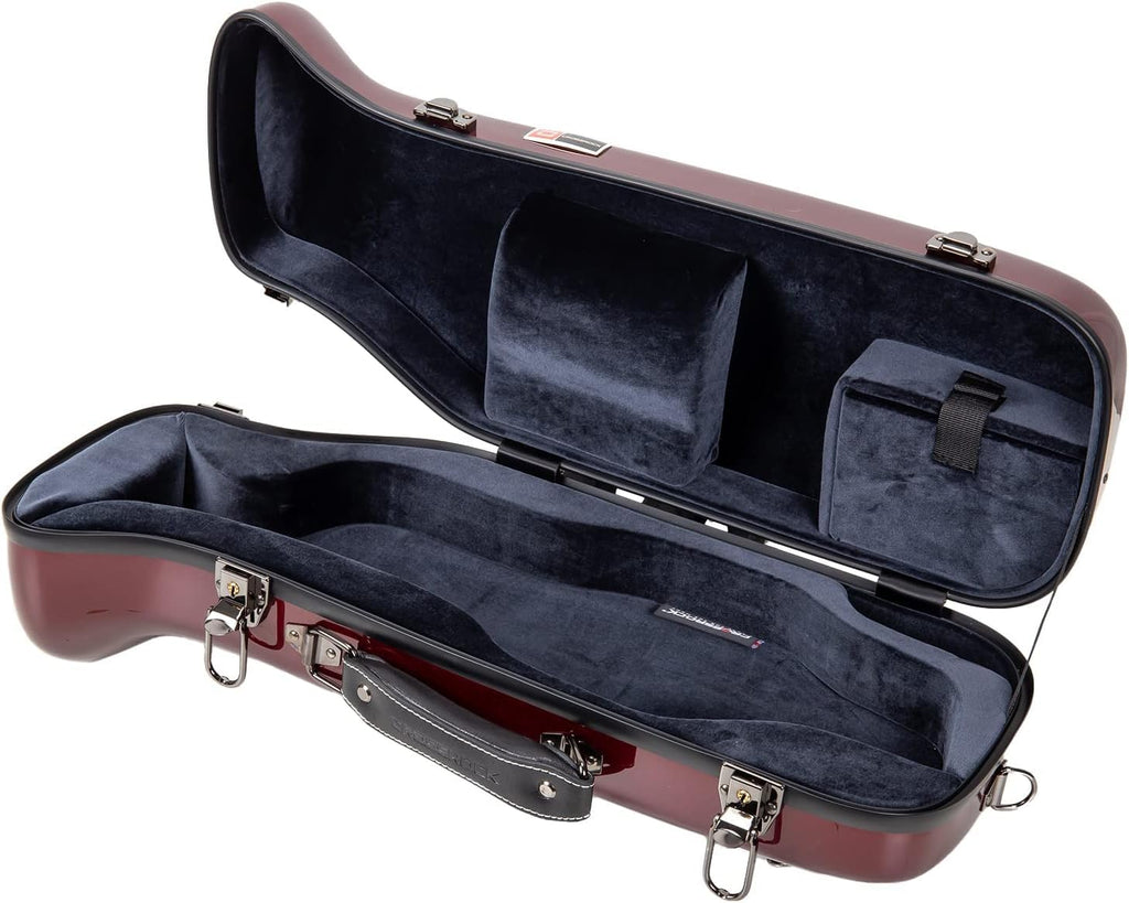 Crossrock Fiberglass Case fits for Trumpet with removable shoulder straps-Black(CRF1020TRBK)