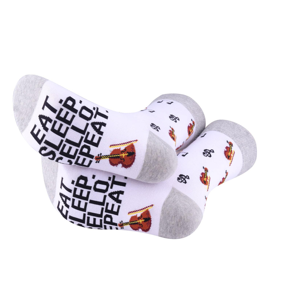 PXTIDY 2 Pairs Cello Inspire Socks Cellos Lover Gift Cellist Gift Celloo Player Musician Socks