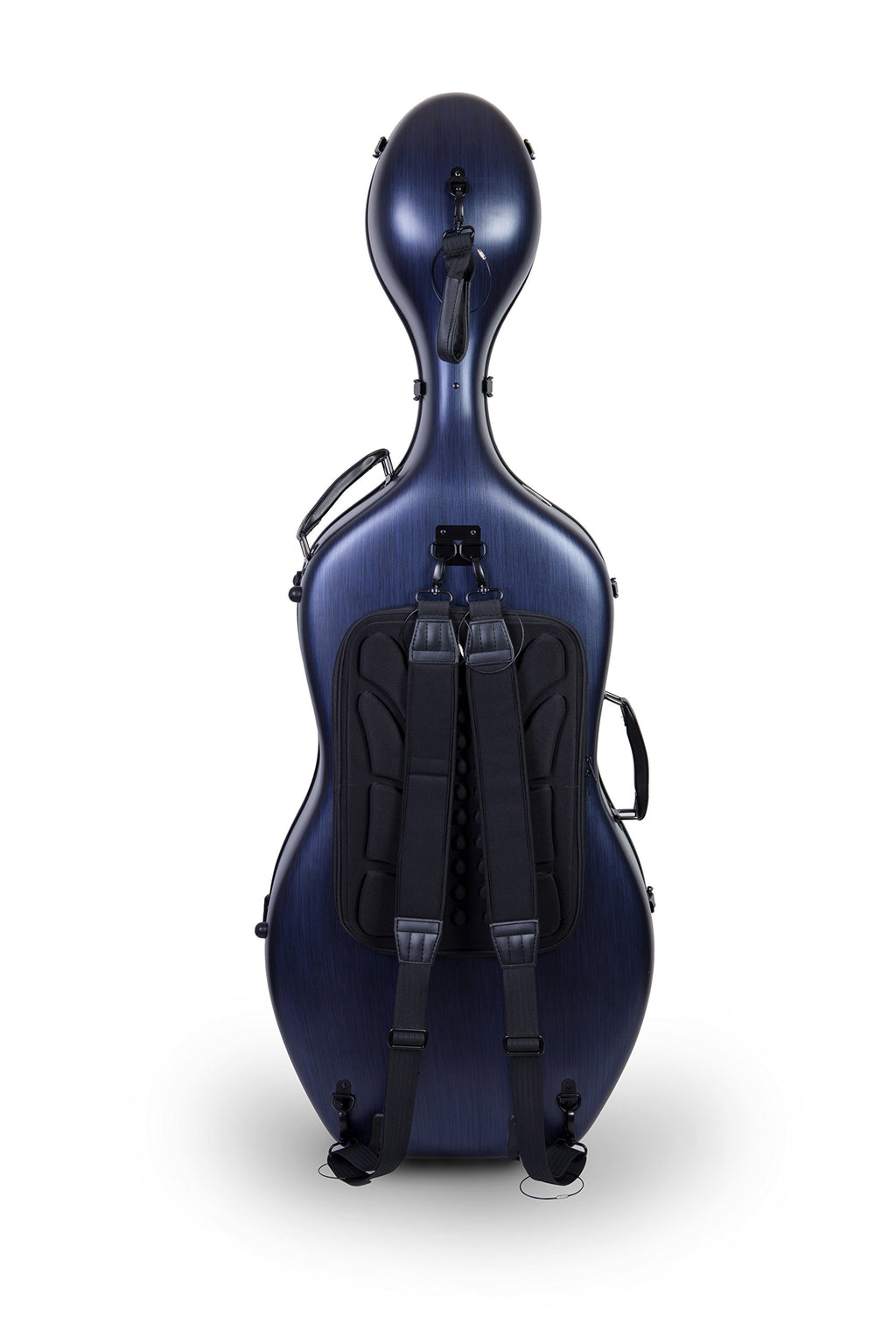 Crossrock Poly Carbon Composite Cello Case, for 3/4 Size Cello with backpack and wheels in Blue(CRF1000CETBLHT)