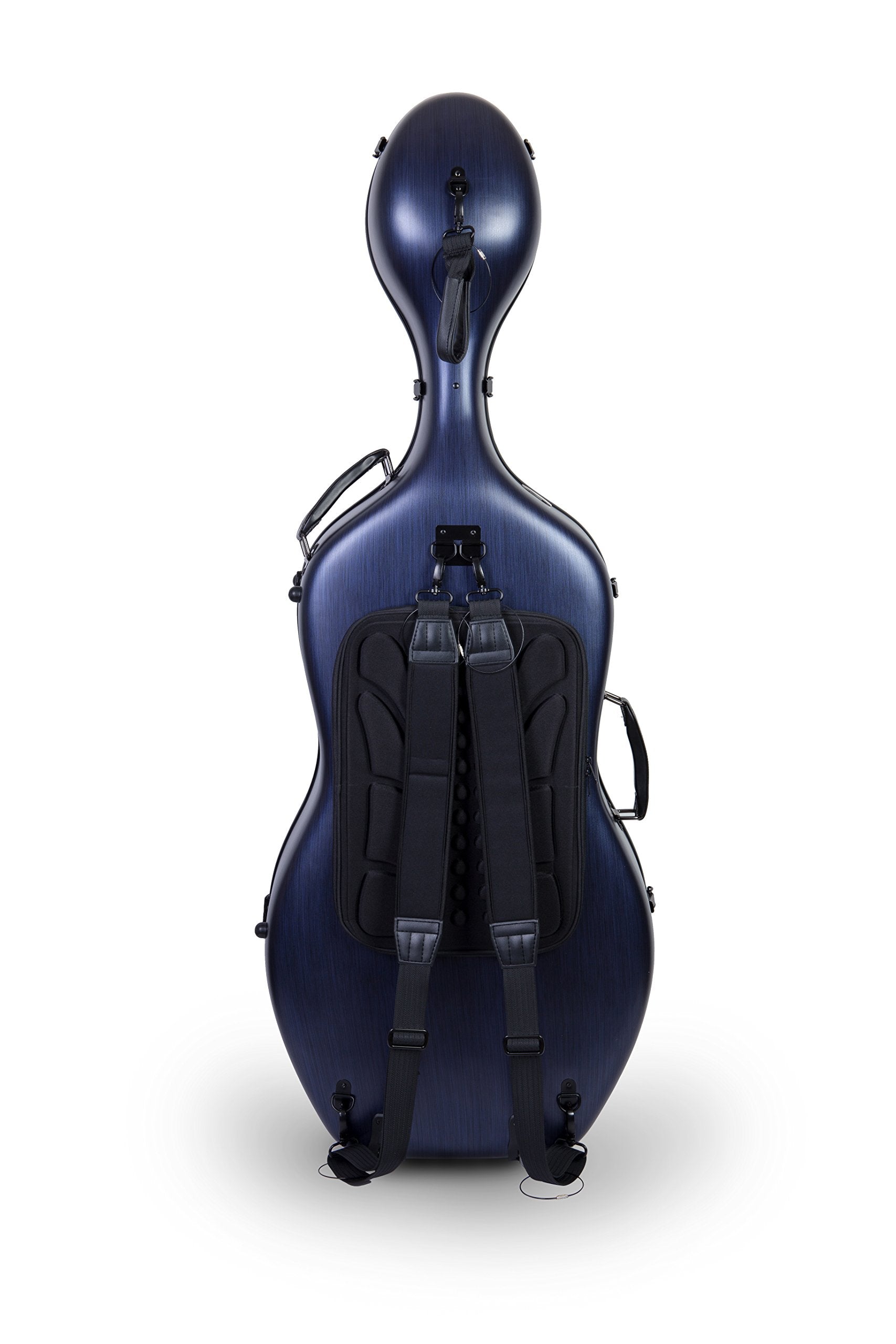 Crossrock Poly Carbon Composite Cello Case, for 3/4 Size Cello with backpack and wheels in Blue(CRF1000CETBLHT)
