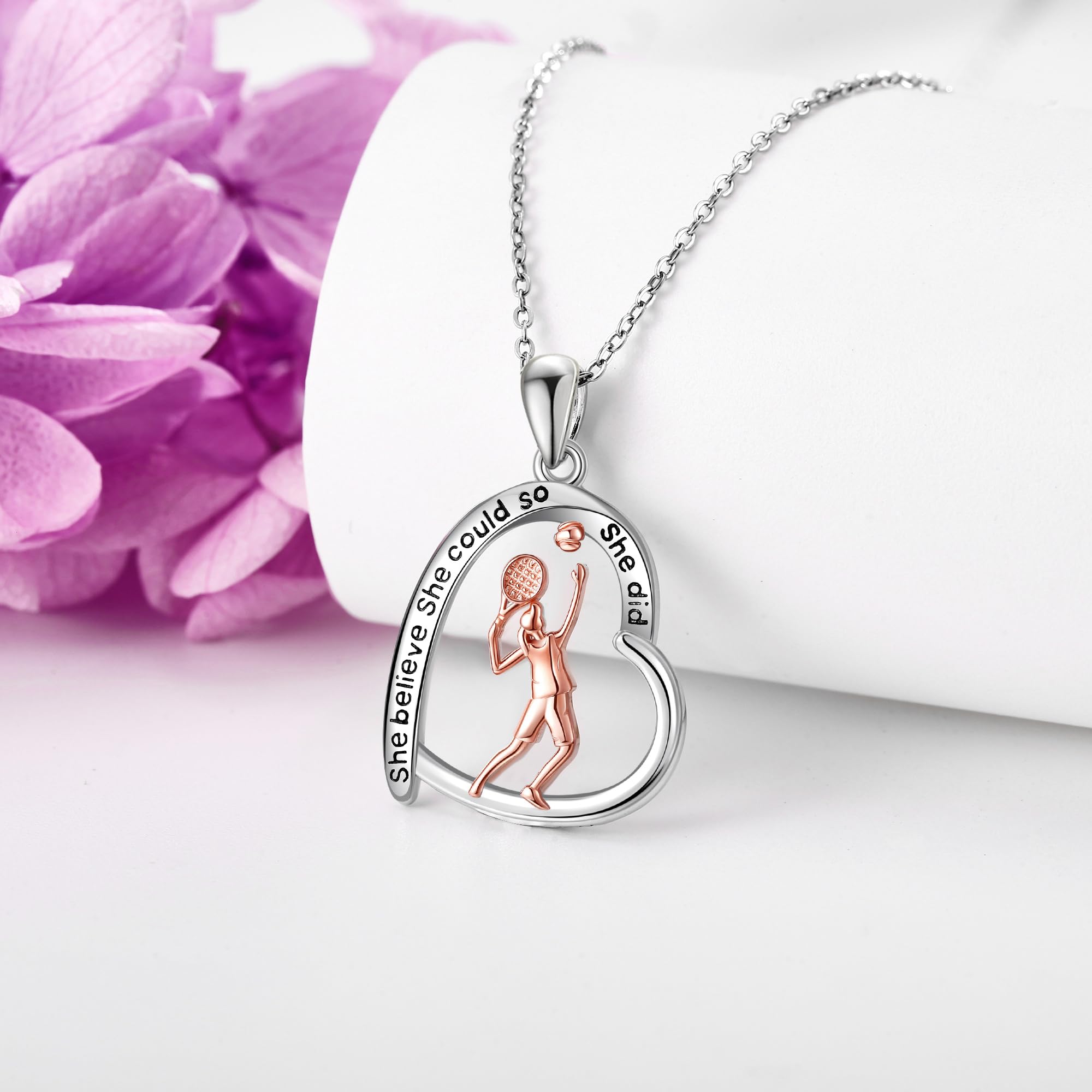 Sterling Silver S925 Ballet/Violinists/Gymnastics/Cello/Runner/Tennis/Piano/Artist Necklace Jewelry Gifts for Women Christmas Gift